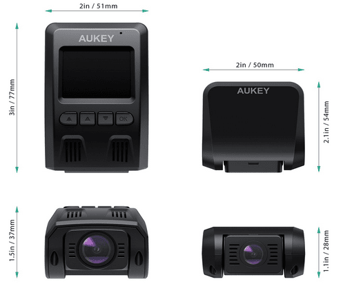 aukey double cameras dash cam